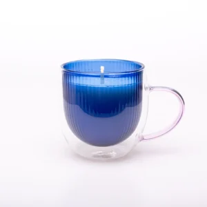 Blue Coffee Cup Candle