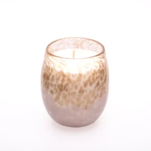 Taupe Stemless Wine Glass Candle