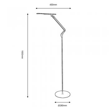 Broome LED Floor Light Silver - Image 2