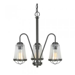 Bodo 3 Light Pendant Black Silver Metalic