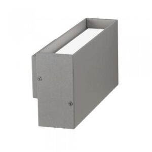 Burze LED Exterior Wall Light Silver Grey