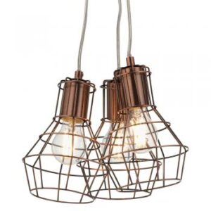 Kersen 3 Light Pendant Copper