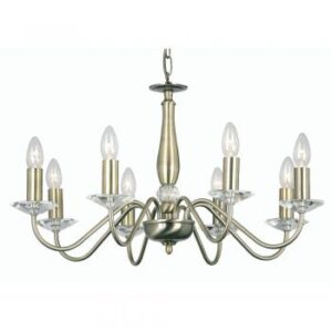 Vesta 8 Light Antique Brass