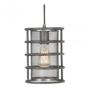 Horten Single Pendant Light Black Silver Metallic